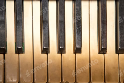 Preview: Stained Keys Of An Old Piano.