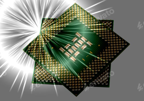 Preview: Some Old Cpu Isolated On White Background