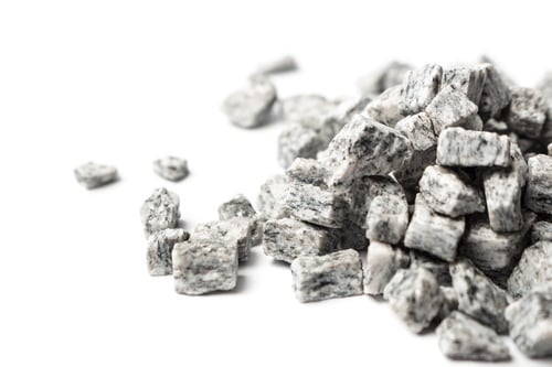 Preview: Beautiful Crushed Granite Gray On A White Background