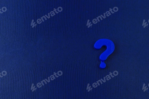 Preview: Question Mark From Childrens Toy Alphabet And Copy Space For Caption Or Text