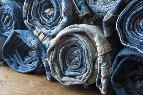 Preview: Background Of A Stack Rolled Jeans