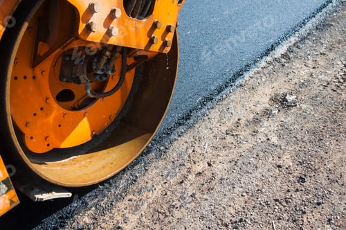 Preview: The Road Rollers Working On The New Road Construction Site