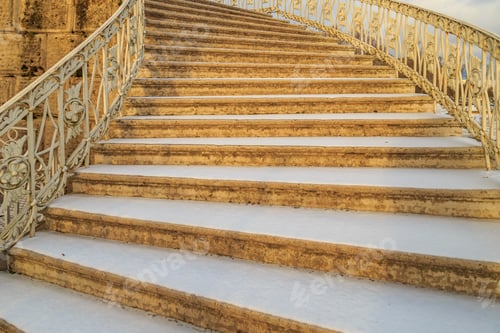Preview: Ancient Iron Staircase In Winter