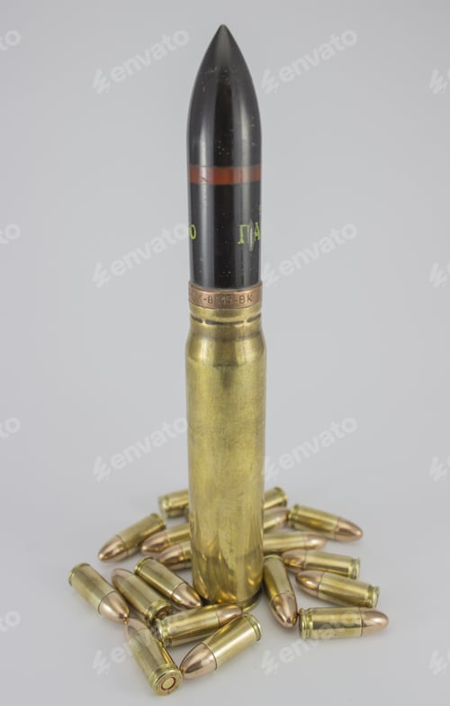 Preview: Great Bullets 20Mm Dominating And Small 9Mm Lying Down