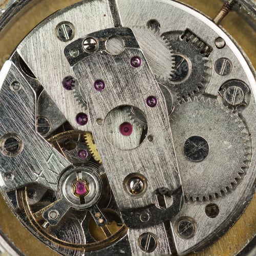 Preview: Old Rusty Clockwork. Macro Shot. Closeup.