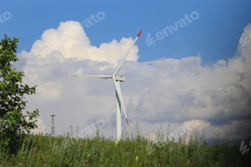 Preview: Wind Generator Of Electricity Against The Sky. The Use Of Clean Green Renewable Energy In Real