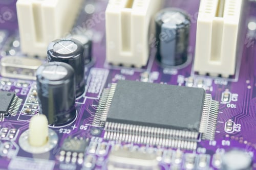 Preview: Computer Motherboard, Electronic Components On Circuits Board