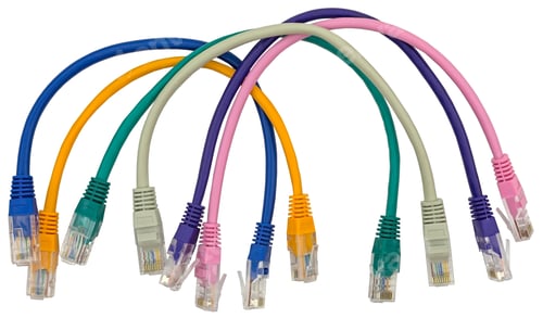 Preview: Network Ethernet Cable Over White Background