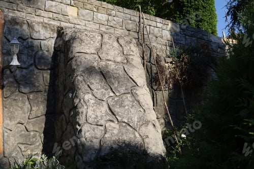 Preview: Rough Textured Wall With Wild Stone Imitation. Background