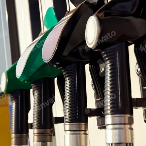 Preview: Pump Nozzles At The Gas Station (Selective Focus)