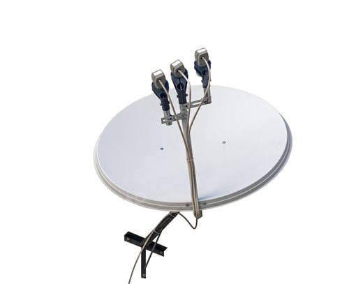 Preview: Satellite Dish Antenna Isolated On White Background
