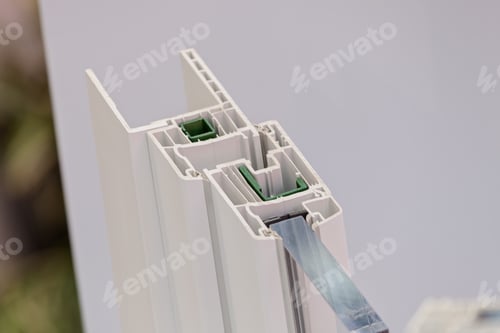 Preview: Cross-Section Aluminum Window Frames, Note Shallow Depth Of Field