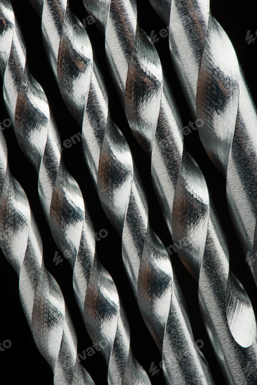 Preview: Drill Bits, Isolated On White Background Close-Up
