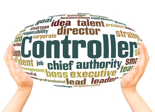 Preview: Controller Word Cloud Hand Sphere Concept On White Background.