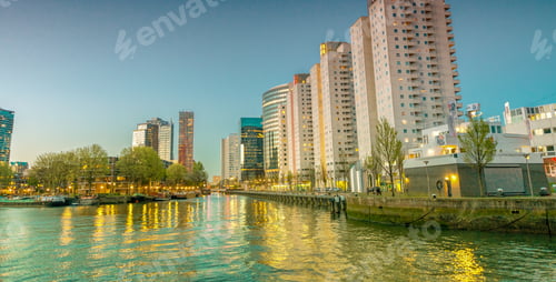 Preview: Rotterdam Is A City Defined By Modern Architecture - Night Skyline.