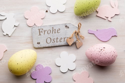 Preview: Easter And Spring Accessories. Greeting Card.