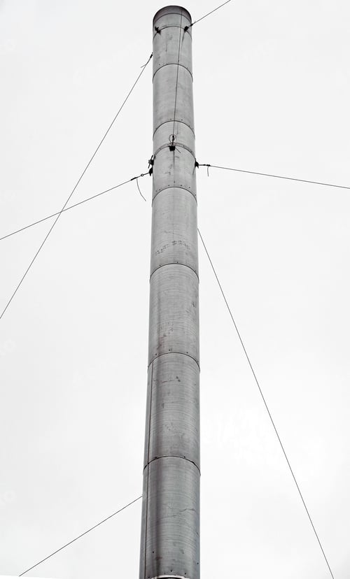 Preview: Large Industrial Shiny Metal Pipe On White Background