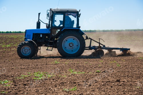 Preview: Tractor Plowing Fields - Preparing Land For Sowing