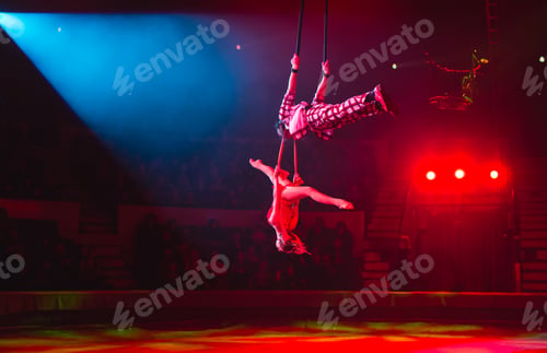 Preview: Performance Of Aerialists In The Circus Arena