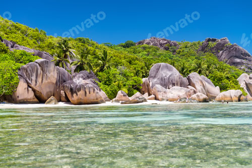 Preview: Beautiful Rocks On The Beach In Anse Source D'Argent - La Digue, Seychelles.