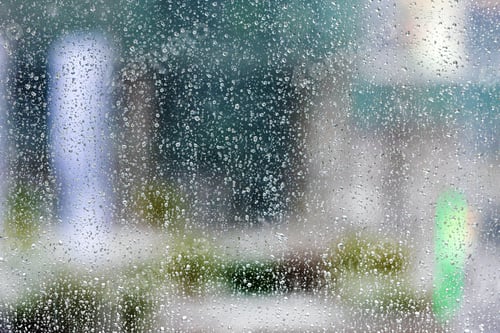Preview: Water Droplets On The Glass, Tarragona, Spain. Blurred Background