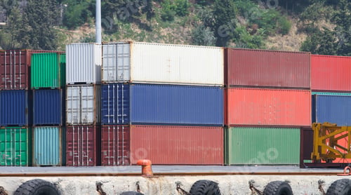 Preview: Containers Waiting To Transfer In A Port