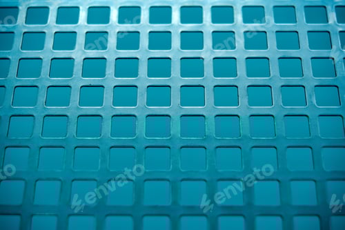 Preview: Perforated Stainless Metal Sheet On White Background.