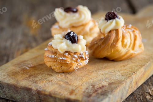 Preview: Delicious Home Made Zeppole Pastries Typical From South Of Italy, Puglia, Region