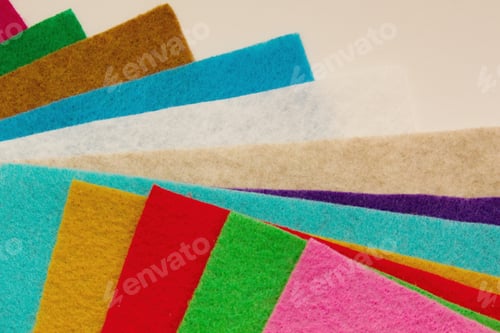 Preview: Colorful Set Felt Texture For Background.