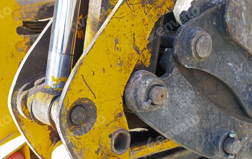 Preview: Part Of Modern Yellow Excavators Machines