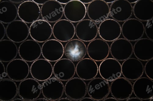 Preview: Workshop With Machinery Tools And Equipment, Rolls Of Steel For Production Metal Pipes. Plant For