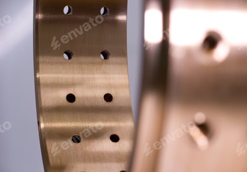 Preview: Precisely Manufactured Bronze Product, Machining And Metal Dimension Measurement.