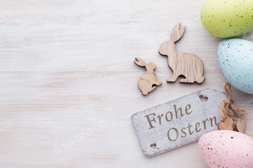Preview: Easter And Spring Accessories. Greeting Card.