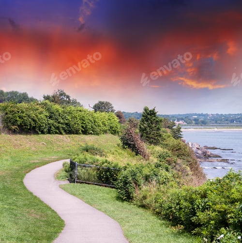 Preview: Massacusetts, Usa. Beautiful Countryside Summer Colors.
