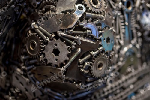 Preview: Different Small Metal Parts Bonded Together