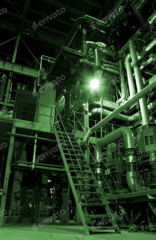 Preview: Different Size And Shaped Pipes At A Power Plant