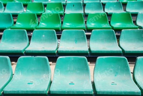 Preview: Close Up Of Green Seats On A Beach Stadium