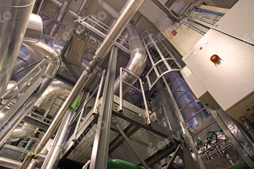 Preview: Industrial Steel Pipelines, Valves, Cables And Walkways