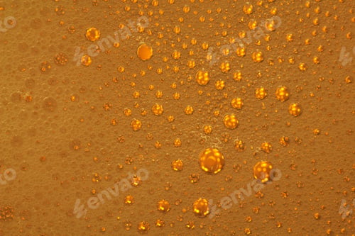 Preview: Cooking Oil, Water With Oil Emulsions And Bubbles In The Background.