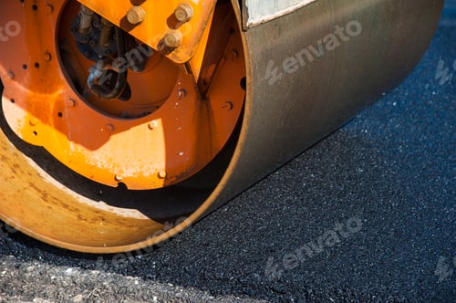 Preview: The Road Rollers Working On The New Road Construction Site