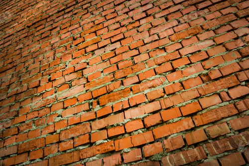 Preview: Red Brick Wall Texture Grunge Background With Vignetted Corners, May Use To Interior Design
