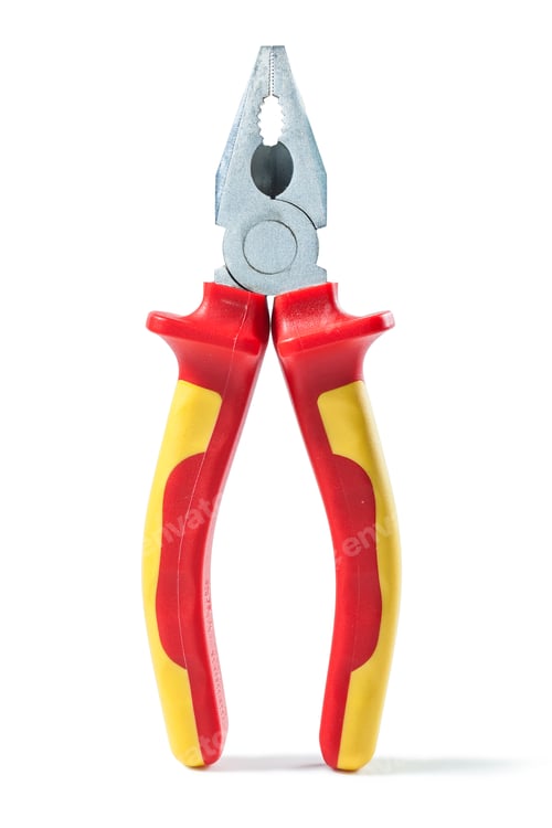 Preview: Pliers With Yellow Red Handles Isolated
