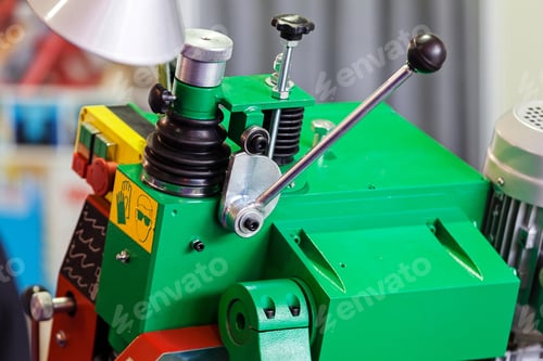 Preview: Close Up Of Stainless Steel And Aluminum Woodworking Machine