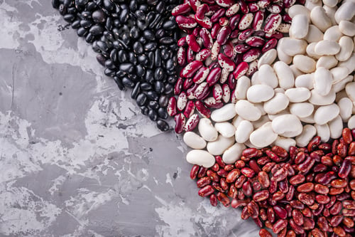 Preview: Fresh Organic Natural Beans On Stone Background