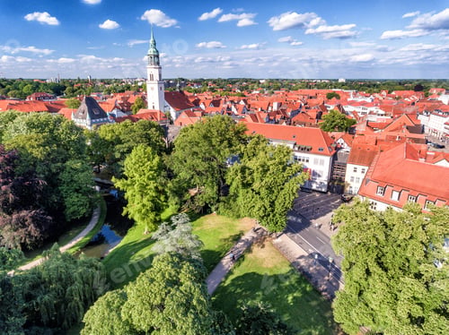Preview: Aerial View Of Beautiful Medieval Town In Europe.