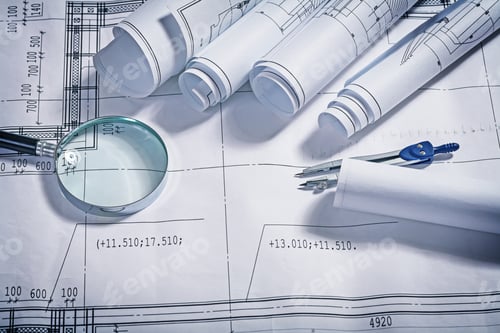 Preview: Blueprints Magnifer And Compass Close Up.