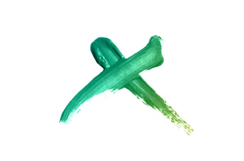 Preview: Bright Liquid Lipstick Smear In The Form Of A Check Mark Isolated On A White Background. Cosmetic