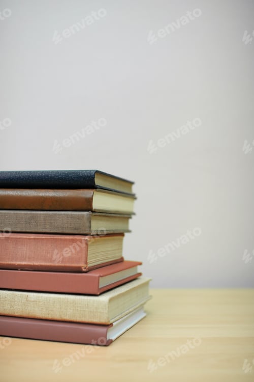 Preview: Books On The Table In Library