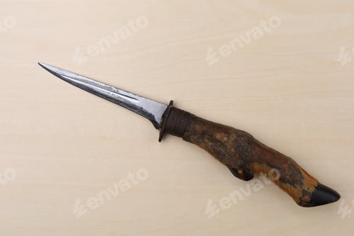 Preview: An Old Hunting Knife Made From A Goat'S Hoof In Accordance With All The Rules Of Edged Weapons Lies