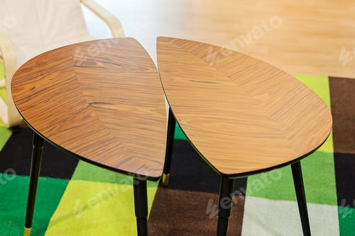 Preview: Small Wooden Table For The House, Note Shallow Depth Of Field